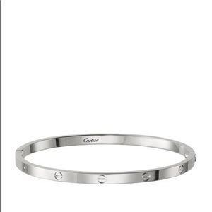Silver Narrow Love Bracelet